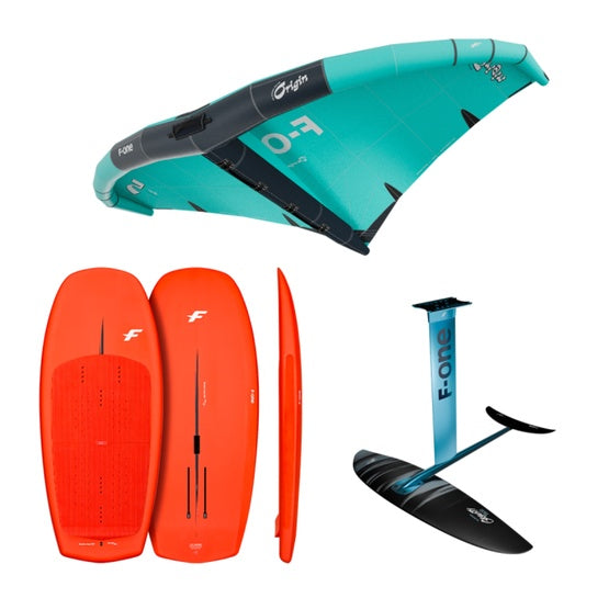 Pack iniciación wingfoil F-ONE Origin V2 Rocket ASC Gravity Phantom FCT